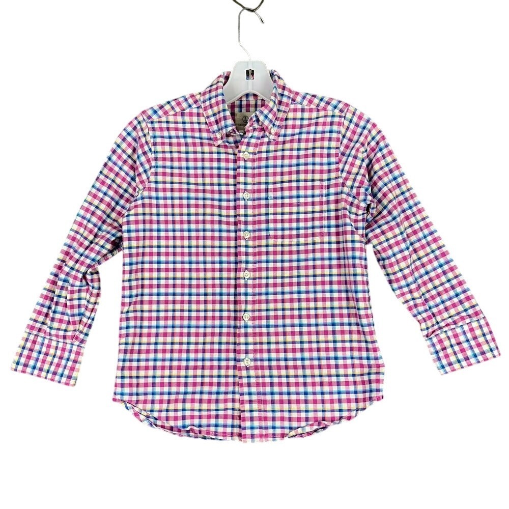 Lands End Kids S Shirt Cotton Button Down Preppy School Casual Wear‎ Fit Coastal